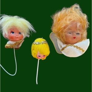 Assorted Vintage Angel Picks/ Heads for Crafting